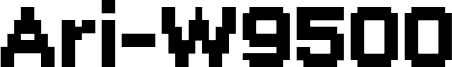 Ari-W9500 Display 字体