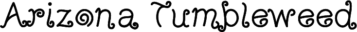 Preview of the ArizonaTumbleweed font