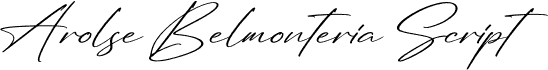Arolse Belmonteria Script Italic