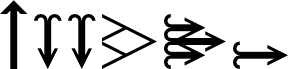 Preview of the arrows Regular font
