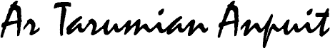 Preview of the ArTarumianAnpuit font