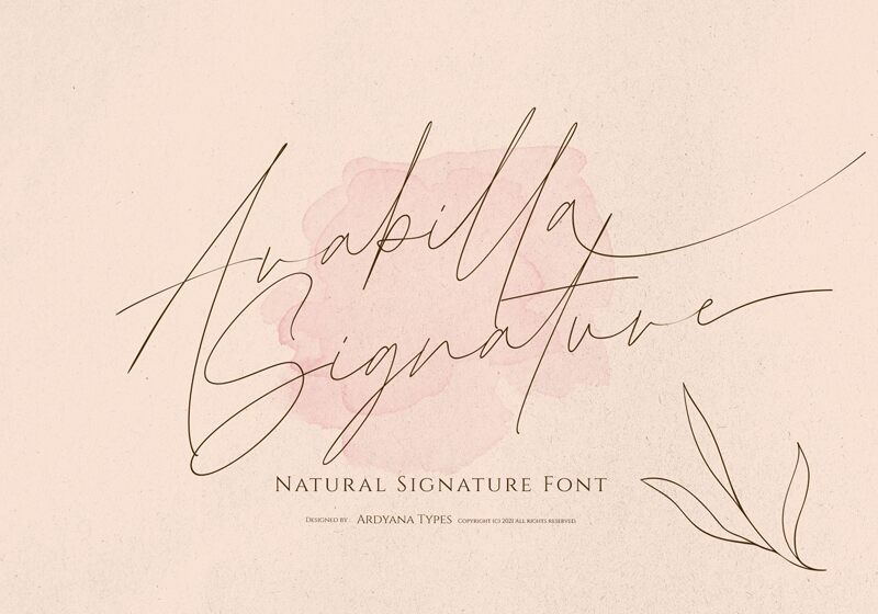 Arabilla Signature Czcionka