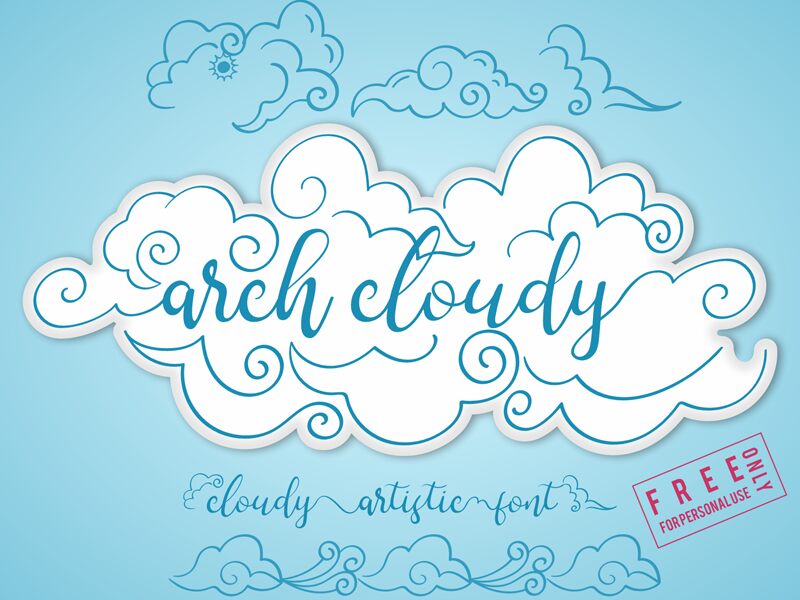 arch cloudy Schriftart