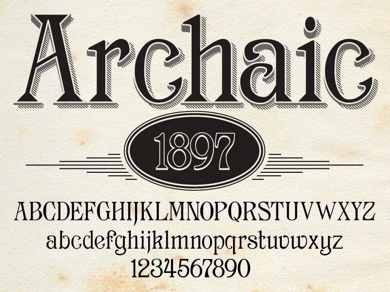 Archaic1897 Czcionka