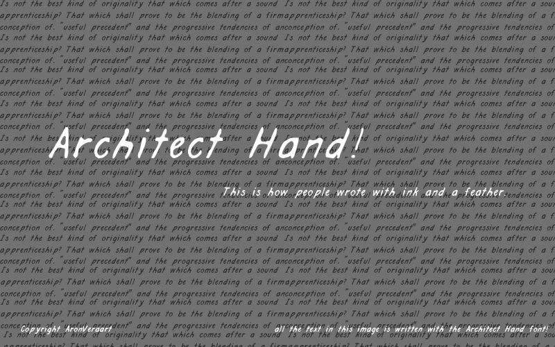 Architect Hand Druh písma