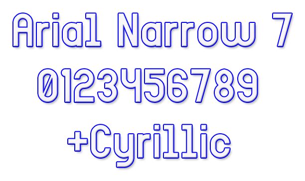 arial narrow font name