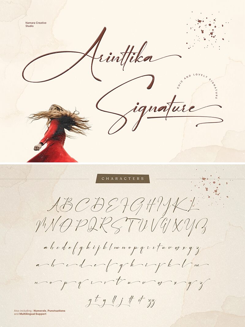 Arinttika Signature Czcionka