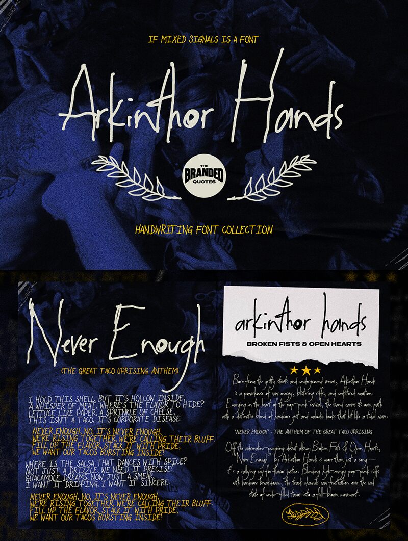 Arkinthor Hands Schriftart