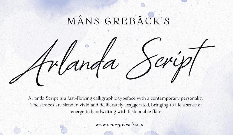 Arlanda Script Schriftart