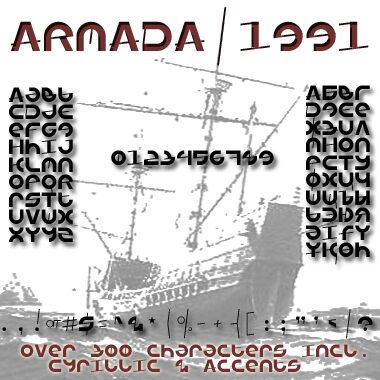 ARMADA/1991 Schriftart