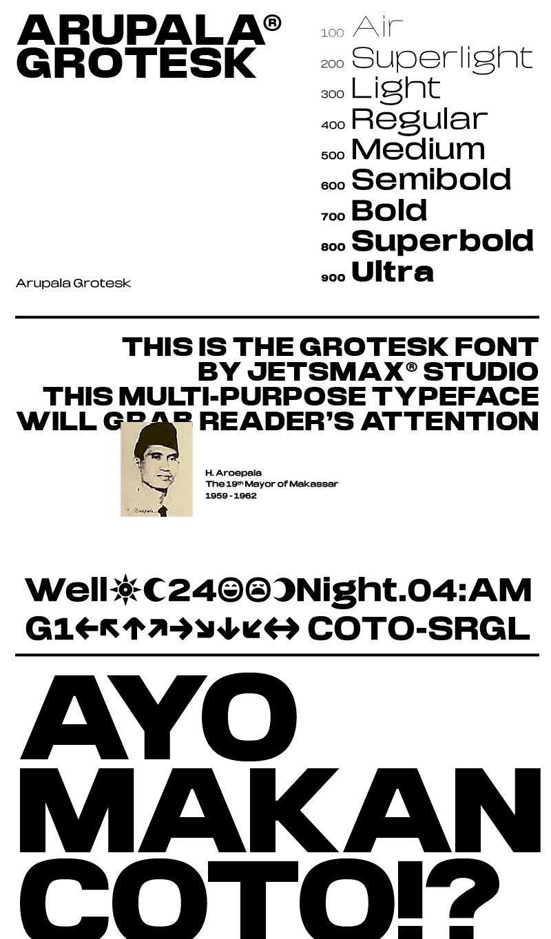 Arupala Grotesk Czcionka