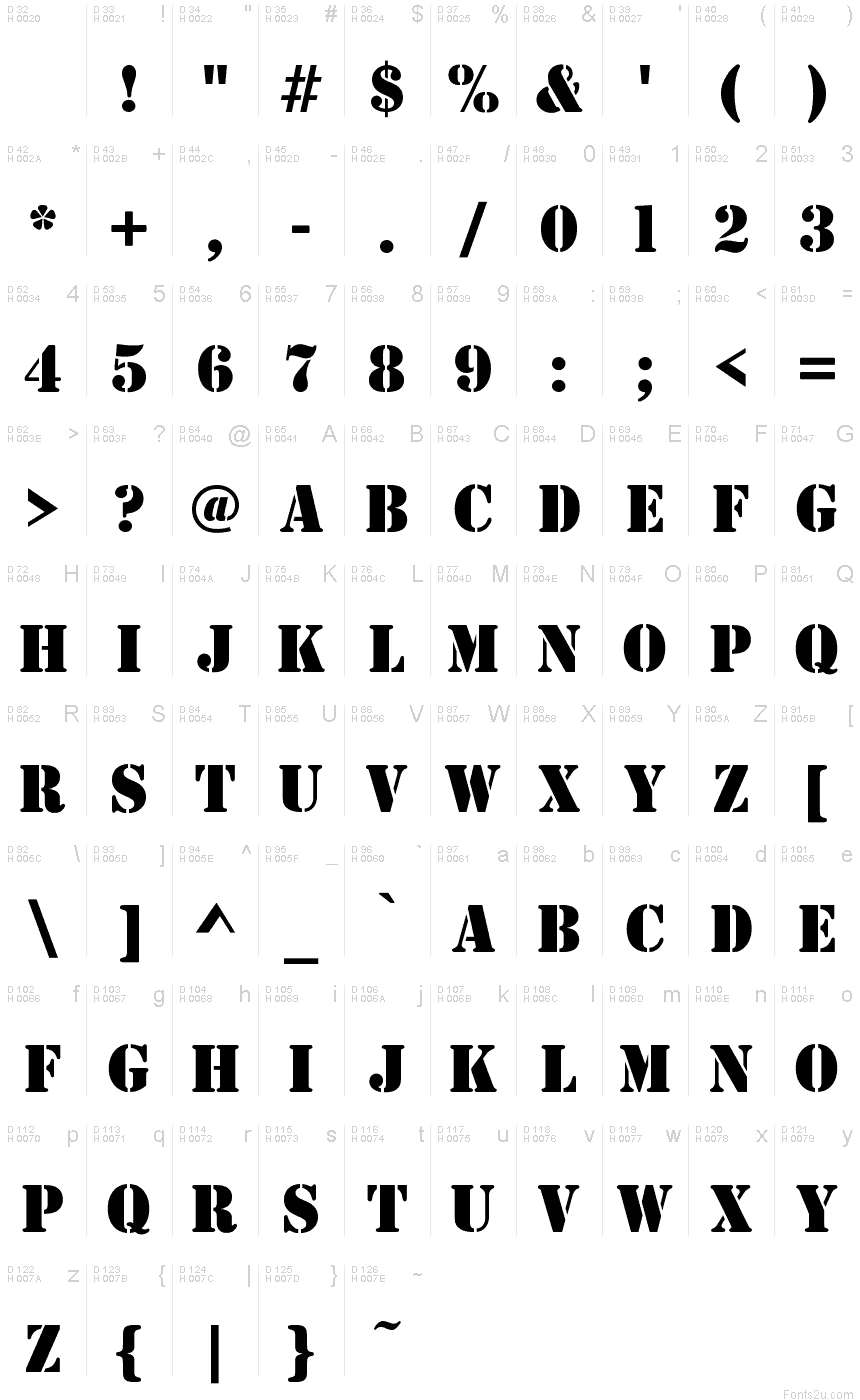 army font