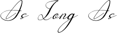 معاينة خط As Long As Italic