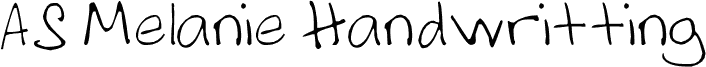 AS Melanie Handwritting