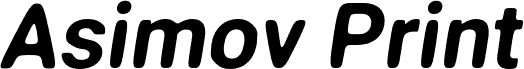 Asimov Print A Italic