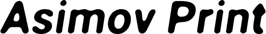 Asimov Print B Italic