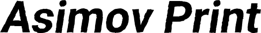 Asimov Print D Italic