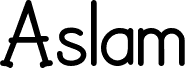 Preview of the Aslam font