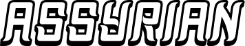 Náhled písma Assyrian 3D Italic