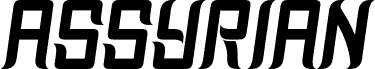 Náhled písma Assyrian Italic