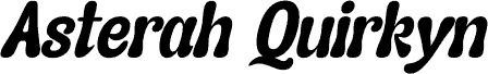 Asterah Quirkyn DEMO VERSION Italic 字体预览