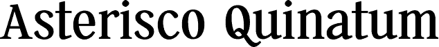 Asterisco Quinatum Condensed Regular