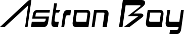AstronBoyRg-Italic 字体