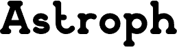 Astroph Schriftart