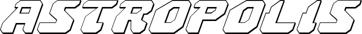 Preview of the Astropolis 3D Italic font