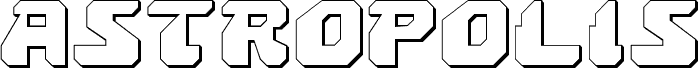Preview of the Astropolis 3D font