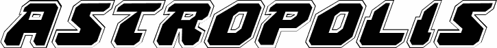 Preview of the Astropolis Academy Italic font