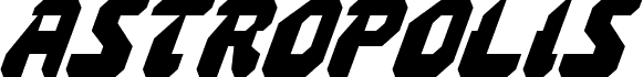 Preview of the Astropolis Condensed Italic font