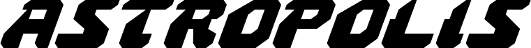 Preview of the Astropolis Italic font
