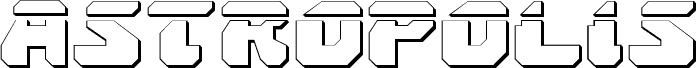 Preview of the Astropolis Laser 3D font
