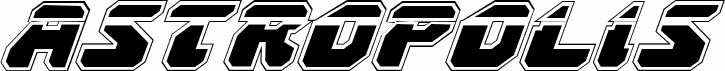 Preview of the Astropolis Laser Academy Italic font