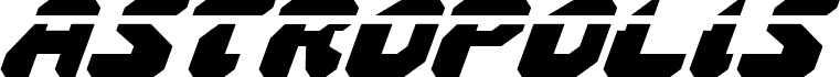Preview of the Astropolis Laser Italic font