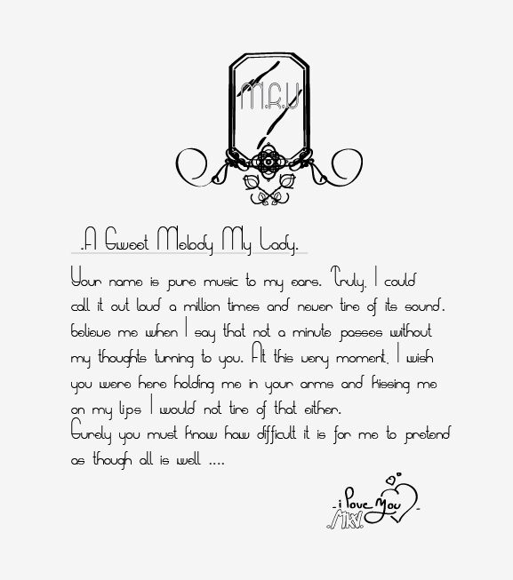 A Sweet Melody My Lady Schriftart