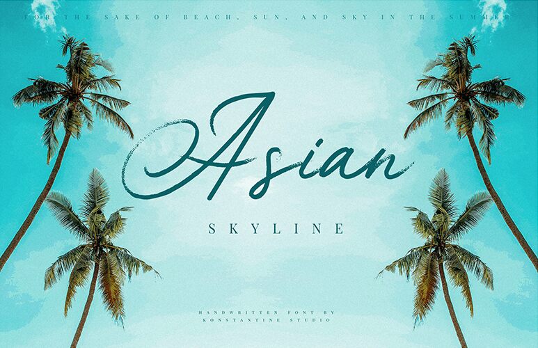 Asian Skyline Czcionka