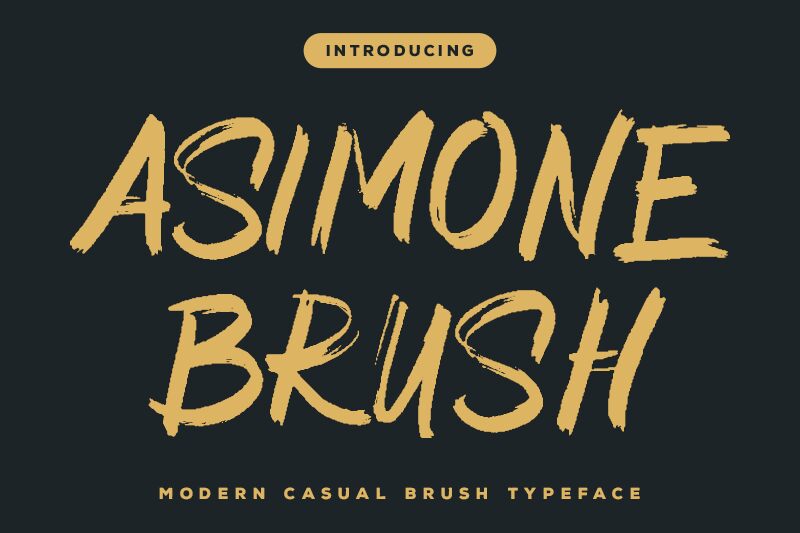 Asimone Brush Czcionka