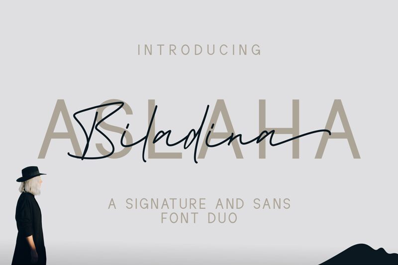 Aslaha Biladina Signature Czcionka