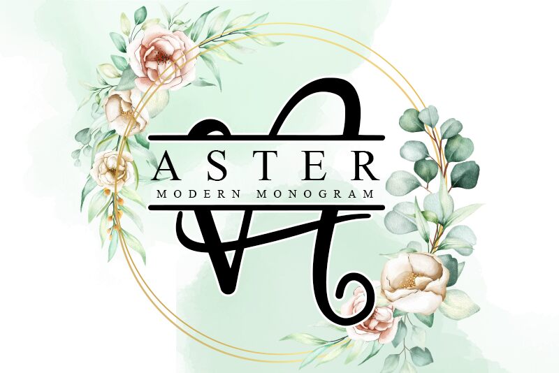 Aster Monogram Czcionka