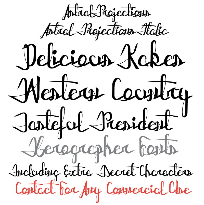 AstralProjections الخط
