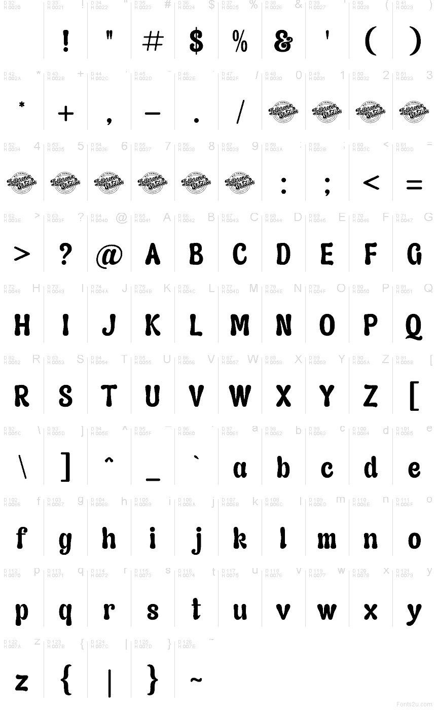 Latin de base - Table de caractères