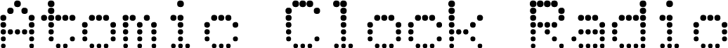 Preview of the Atomic Clock Radio font