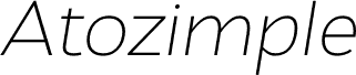 Atozimple ExtraLight Italic
