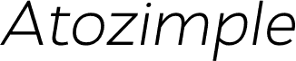 Atozimple Light Italic