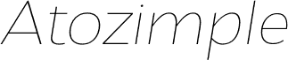 Atozimple Thin Italic