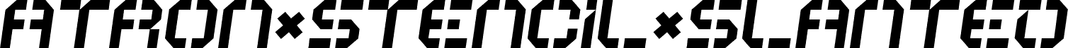 ATRON*STENCIL*SLANTED