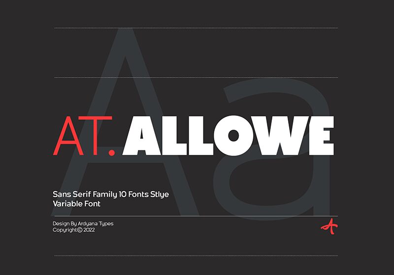  AT Allowe Czcionka