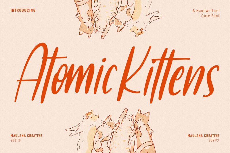 Atomic Kittens Druh písma